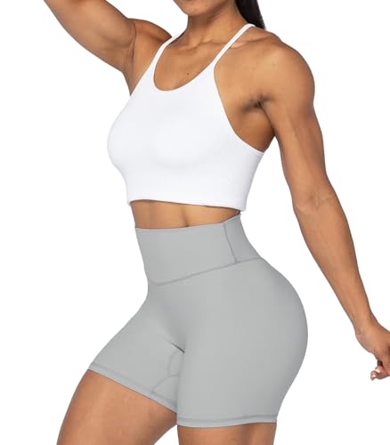 Image of Sunzel No Front Seam High Waist Biker Shorts for Women, Squat Proof Yoga Workout Gym Bike Shorts | 3, 5 Or 8-Inch Inseam, High Waisted, Tummy Control, No Front Seam, Buttery Soft, Compression Fit, Squat Proof