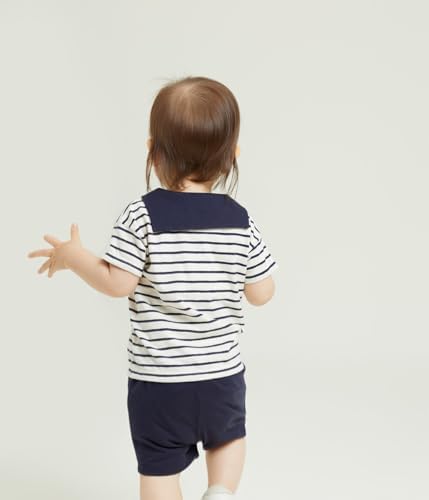 Amazon.co.jp: [プチバトー] セーラートップス＆ショートパンツ
