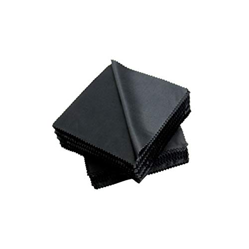 SOLUSTRE 100 peças preto ultra fino panos de limpeza de microfibra óculos de sol pano de limpeza de