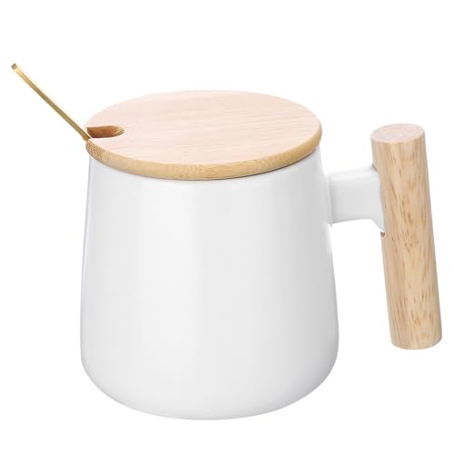 Taza de Cerámica HARFINGTON 12.85 Oz con Tapa y Cuchara miniatura 1