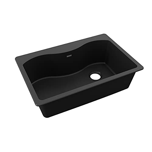 Elkay Elgs3322Rbk0 Quartz Classic Single Bowl Drop-In Sink, Black #TOP2