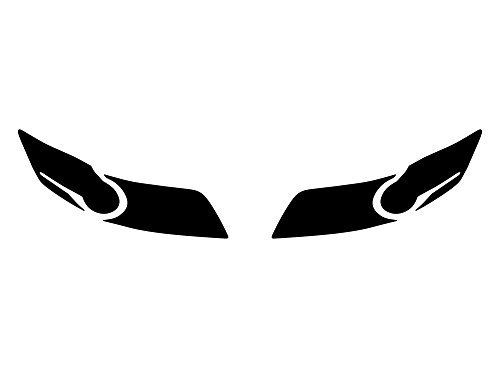 Rvinyl Headlight Protection Film Covers Compatible with Infiniti FX 2003-2008 - Blackout Smoke