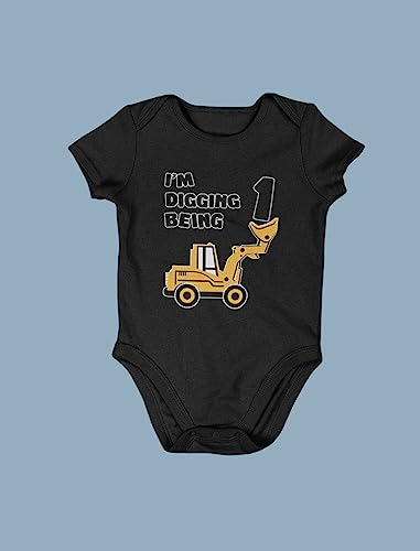 Tstars I'm Digging Being 1 1st Birthday Outfit Boy Construction Party Baby Bodysuit4