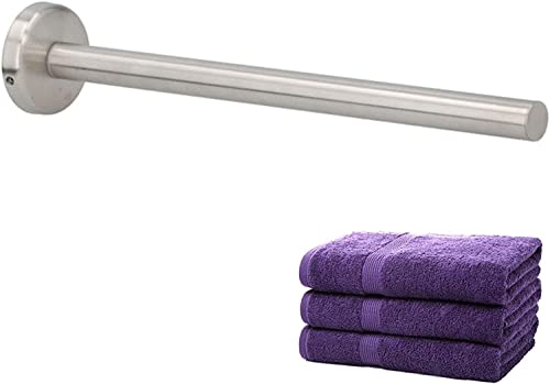 SMARTWEB Toallero en Barra telescópica de Acero Inoxidable | Toallero en Barra Extensible para baño y Cocina | Toallero en Barra para Inodoro 30-49 x 6 centímetros Plata Cover