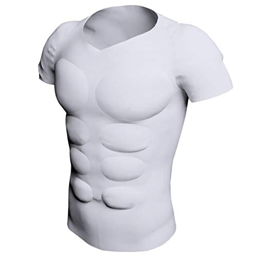 T-shirt muscle avec fausses epaules simulation souple - 2