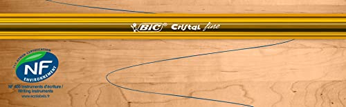 Bic Cristal Fino 912 273 - No Retráctil Bolígrafo Negro / Azul / Rojo / Verde, 20 unidades