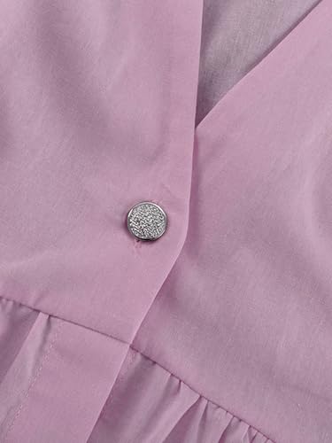 CHARTOU Women's Cotton Pants Sets 2 Piece Outfits V Neck Button Vest Wide Leg Palazzo Casual Work Suits4