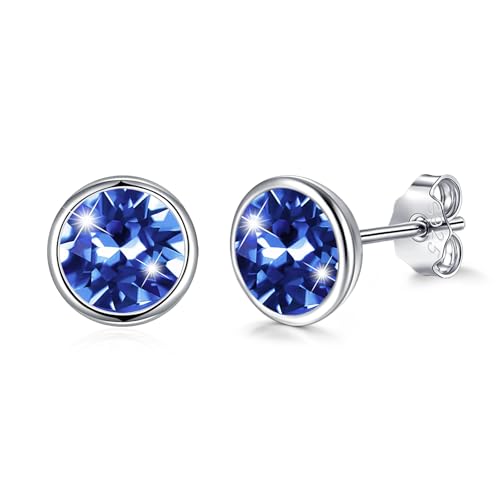 Boucles d'oreilles hypoallergénique argent 925 puces noir 8mm