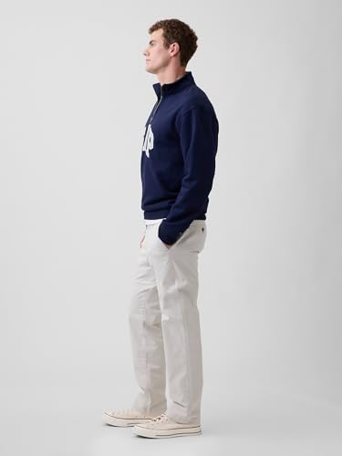 Image of Gap Men Solid Straight Fit Full Length Trousers