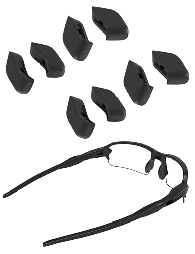 SAUCER Almohadillas Nasales de Repuesto para Oakley Flak Draft, Beta, Jacket, 2.0 XL y Gafas de Sol Jacket XLJ   2 Pares Estándar Negro + Ajuste Asiático Negro