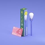 mo:mo konnektor – Streichelpinsel für sanfte Babymassagen & Bindung | Fördert Entspannung, Tastsinn & frühkindliche Entwicklung | 100% vegan, waschbar & sicher (Blueberry)