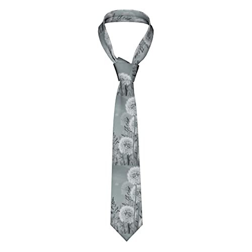 Necktie Flores De Diente De León Gris Formal Corbata De Boda Elegantes Accesorios Ropa Para Cosplay Casual Business