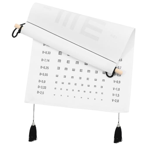 SOLUSTRE Vision Test Poster 35x50cm Boys and Girls Classroom Wall Decor Eye Chart Exam