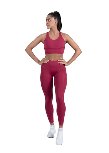 Image of STRCH Nylon High Waist No-Roll Leggings for Women- Secure fit, Leggings for Gym, Yoga, Running, Super Stretch, Sweat-Wicking, Lightweight, Breathable, Wrinkle Free, No-roll Waist Band.