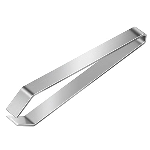 Fish Bone Tweezers Fish Bone Pliers Stainless Steel Tweezers Kitchen Meat Hair Remover Tool (Flat end)