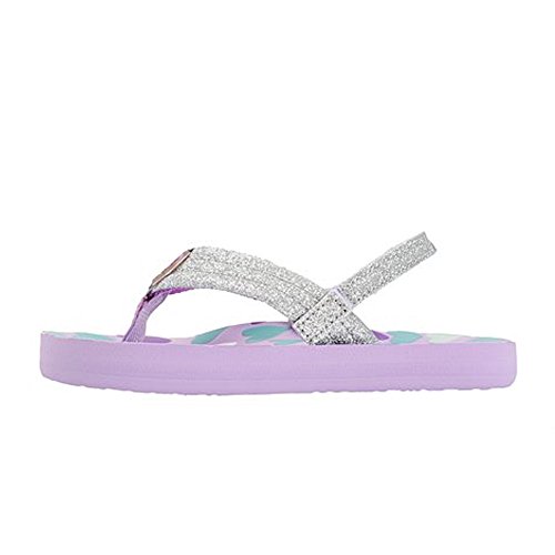 Reef Little Ahi Stars Sandal (Infant/Toddler/Little Kid/Big Kid), Purple/Silver, 3/4 M US Infant