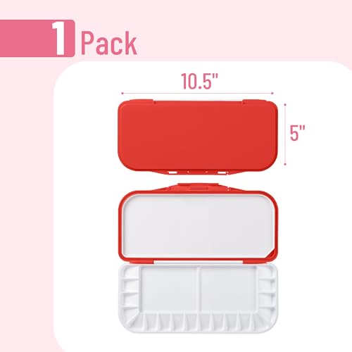 Image of Mr. Pen- Airtight Watercolor Palette with Lid, 18 Wells & 2 Mixing Areas | Lightweight Sealing Paint Palette for Travel, Painting, Watercolor Mixing, Art Class and Studio Use