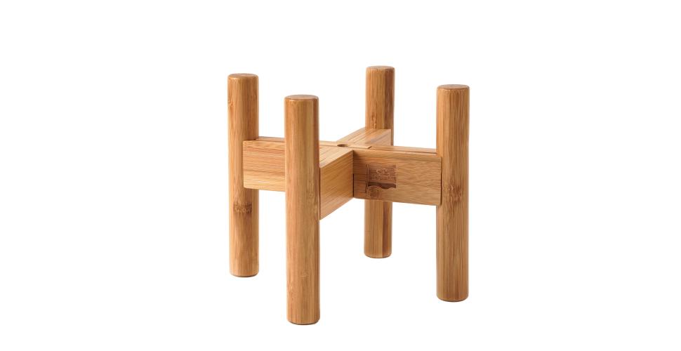 Bamboo Dog Bowl Stand for Large Dogs - Food and Water Feeder Holder - Adjustable, Lockable Width 8"-11" Wide, (Height 14" Tall) - Collapsible and Portable - Image 7