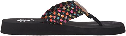 Yellow Box Women's Soleil Wedge Sandal, Black/Multi, 6 M US | Image 5
