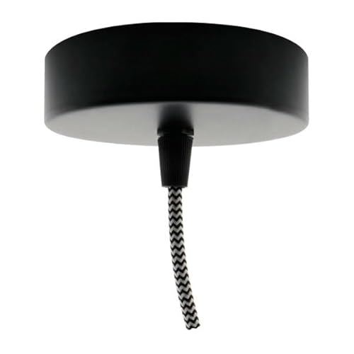 Florón - pack de 2, color negro, 100 mm de diámetro, ideal para lámparas de techo LED, aporta estilo y elegancia a la iluminación decorativa.*