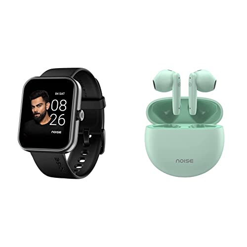 Image of Noise Pulse 2 Max Advanced Bluetooth Calling Smart Watch & Buds VS104 Pro Truly Wireless Earbuds with 40H of Playtime, Quad Mic with ENC, Instacharge(10 min=150 min) (Mint Green)