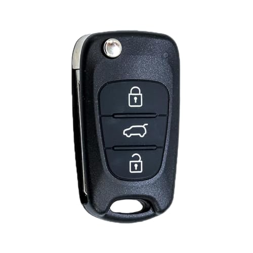 3 Buttons Car Key Case Replacement, Remote Control Folding Car Key Shell Case for Hyundai i20, i30, i35, iX20, iX35, and for Kia Ceed, Soul, Sportage, Venga