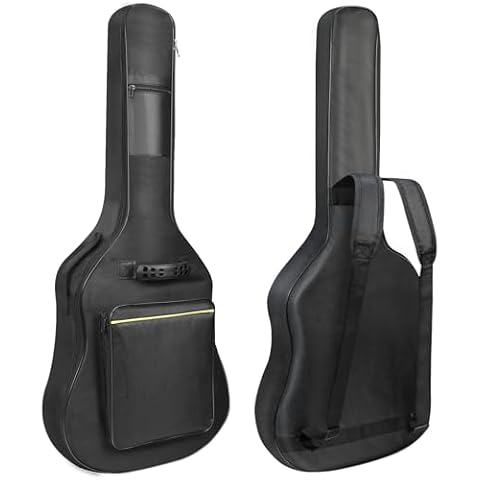 Mdvora 1/2/3 Pack Guitar Bags, 38 40 41 inch Electric Guitar Case, Waterproof Oxford Electric Guitar Gig Bag, Two Pockets, for Acoustic Classical Guitar, Ukulele, Bass Guitar(1 Pack) Cover