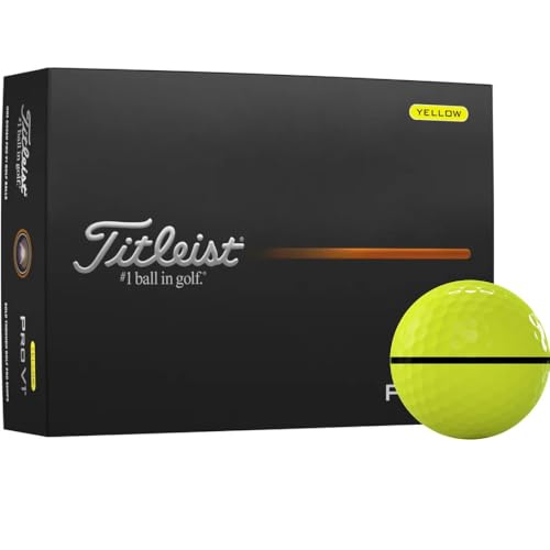 Titleist Pro V1 Yellow Custom Golf Balls - 2025 Model (AlignXL)
