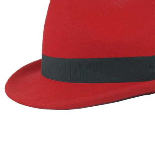 Image of FREEBIRD99 100% Wool Felt Panama Fedora Hat Short Brim Trilby Flat Hat for Men Women