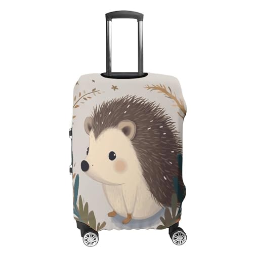 Cute Little Hedgehog Printed Luggage Cover Protector, Fits 18-32 Inch Luggage4