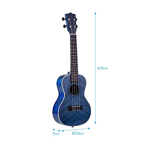 ukulélé Voyage Kit De Touche Bois De Bois pour Bois Bleu-contreplaqué Ukelele Bleu De 23 Pouces - Les Beatles, Paul McCartney, John Lennon, RIngo Starr, George Harrison ukulélé Voyage Kit De Touche Bois De Bois pour Bois Bleu-contreplaqué Ukelele Bleu De 23 Pouces – Image 5