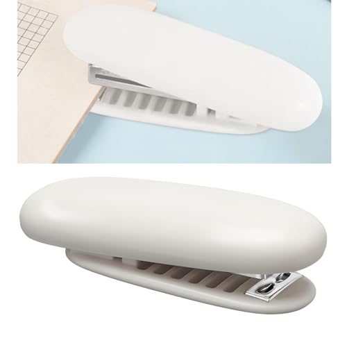 Soiftra Mini Tacker Bürotacker Weiß/Schwarz Tacker Ohne Klammern Stapler für 15 Blatt Papier heften 24/6 26/6 Heftklammergerät für Büro und Schule (1, Weiß)