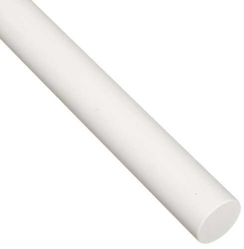 Machinable Alumina Bisque Ceramic Round Rod, Pure White, 3/8
