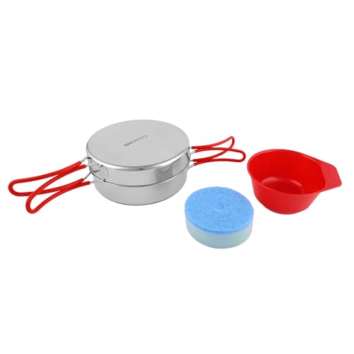 Coghlan's Juego de Cocina de 4 Piezas de Acero Inoxidable – Juego Ligero para Camping, Senderismo y Aventuras al Aire Libre – Vajilla Compacta de Fácil Uso y Limpieza miniatura 1