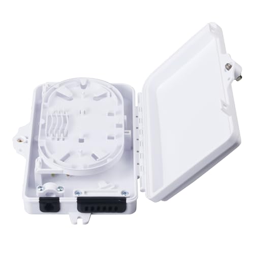 Fyboptwu - 6 Core Fiber Optical Terminal Box Fiber Optic Distribution Enclosure FTTH Fiber Optic Accessories 8.08 x 5.31 x 1.57inch