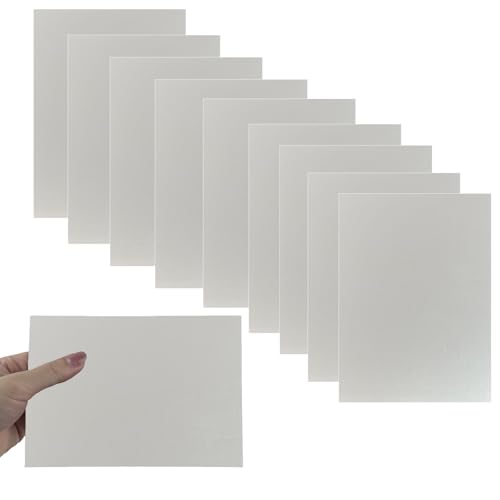 Image of 10Pcs Silver Anodized Aluminum Sheet 5 inch x 7 inch x 1 /32 inch (0.8mm) Corrosion-Resistant Metal Plates for Laser Engraving, DIY Crafting, Sign Making, Home Decor