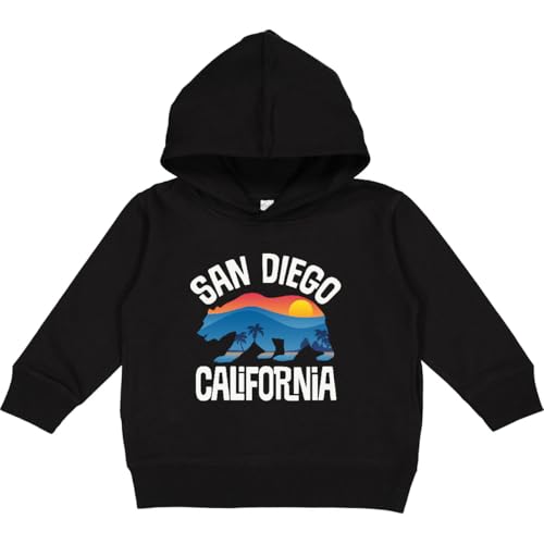 inktastic San Diego California Bear Sunset Toddler Hoodie 2T Black 415f0