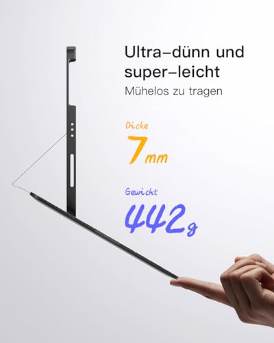 Inateck Hülle mit Tastatur für iPad 11(A16)/10. Gen, Ultraleicht 442g – Ansicht 3