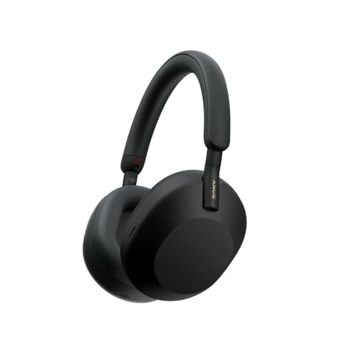Sony WH-1000XM5 -Casque sans Fil à réduction de Bruit, 30h d'autonomie, Casque Arceau Bluetooth, optimisé pour Alexa et Google Assistant, iOS et Android avec Micro intégré, Noir