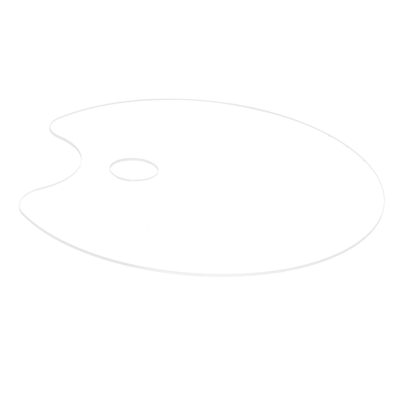 NUOBESTY 1Pc Handheld Acrylic Painting Color Mixing Tray Palette for Artists Students Hobbyists Durable Pigment Tray for Oil Watercolor Craft Projects