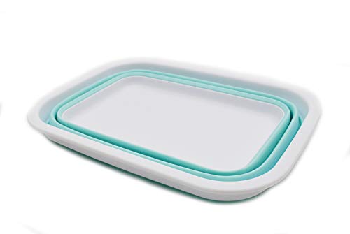 SAMMART Vasca pieghevole da 9,2 l, cestino da