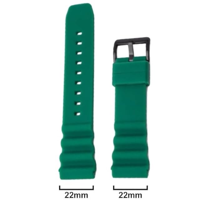 Image of Lineon 22mm Silicone Soft Watch Strap Compatible With CASIO DURO MDV106, MDV-10 with Tool and Pins