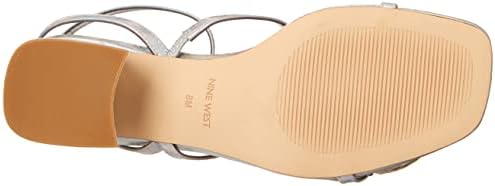 Nine West Women's GALI3 Heeled Sandal, Silver, 6.5 | Image 3
