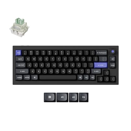 Image of Keychron Q2 HE 8K Wired Hall Effect Gaming Keyboard with Magnetic Switches, 65% Layout, Rapid Trigger, Aluminum Body, Adjustable Actuation, Knob, RGB, Compatible with Mac /Windows /Linux - Black