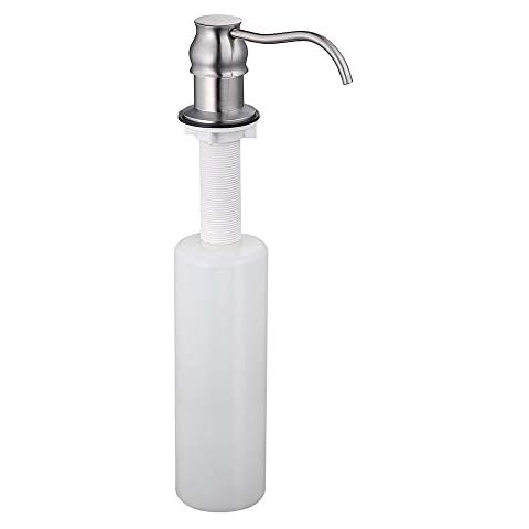 Aquaterior Built in Soap Dispensers Liquid Lotion Pump Countertop for Kitchen Bathroom Sink 13.5Oz Brushed Nickel Cover