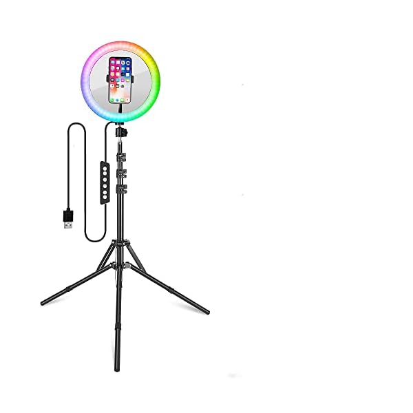 10 Zoll LED Ringlicht,Ringlicht Mit Stativ Handy,Dimmbare Selfie Ringleuchte für Make-up,Live-Streaming,YouTube, Tiktok…