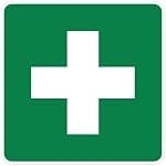 10 PCS First Aid Kit Signs - Self Adhesive Vinyl Sticker (7cm x 7cm)