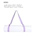 Beufee 2PCS Yoga Mat Strap, Yoga Mat Carrier Adjustable Fitness Mat Holder Portable Carrier Belt Sports Gym for Carrying Large Mats (Light Purple)