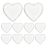 Lot de 10 boîtes à bonbons en forme de cœur – Cœurs creux à remplir pour la Saint-Valentin et les vacances | Parfaites pour le bricolage, les fêtes, les noms d'arbre et les petits souvenirs