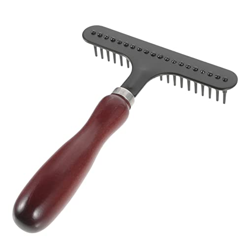 Sosoport Dog Grooming Comb with Ergonomic Handle Multi Use Pet Brush for Cats and for Removal and De Tangling Grooming Tool for All Types